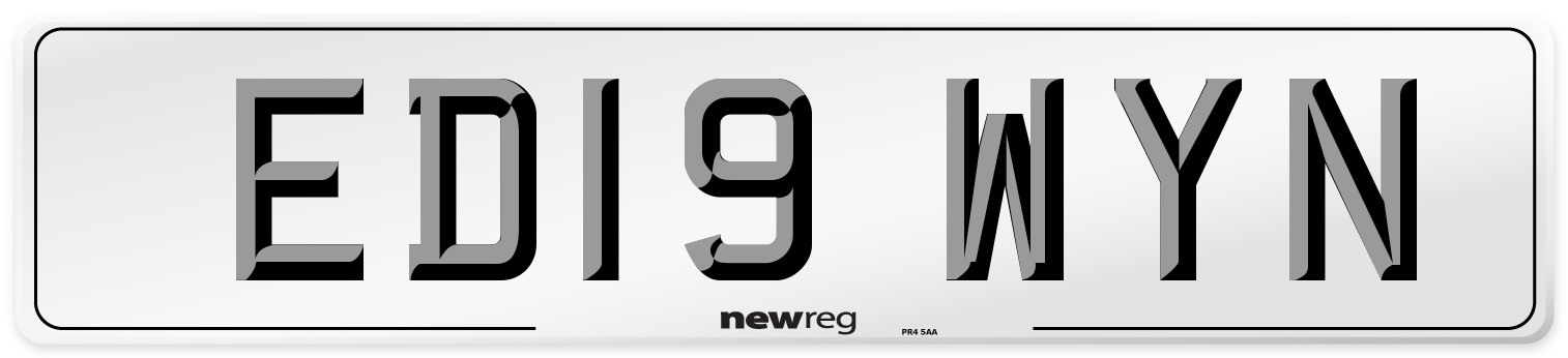 ED19 WYN Number Plate from New Reg